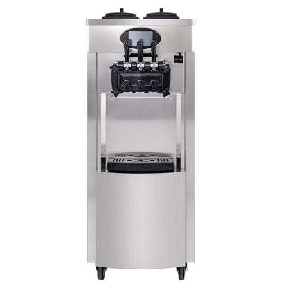 SHENGJINSH Pre-cooled Commercial Ice Cream Machine, 3 Flavors Countertop Soft Serve Ice Cream Maker