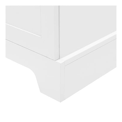 Urli Modern Double Door Storage Cabinet with Adjustable Shelves, Black