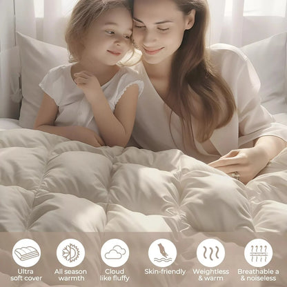 Ayanshi Hotel Bedding Comforter Twin Size, Duvet Insert, Quilted Comforter with Corner Tabs, All Season Lightweight Quilt, Down Alternative Hotel Comforter Twin Size 68X90 Baby Pink