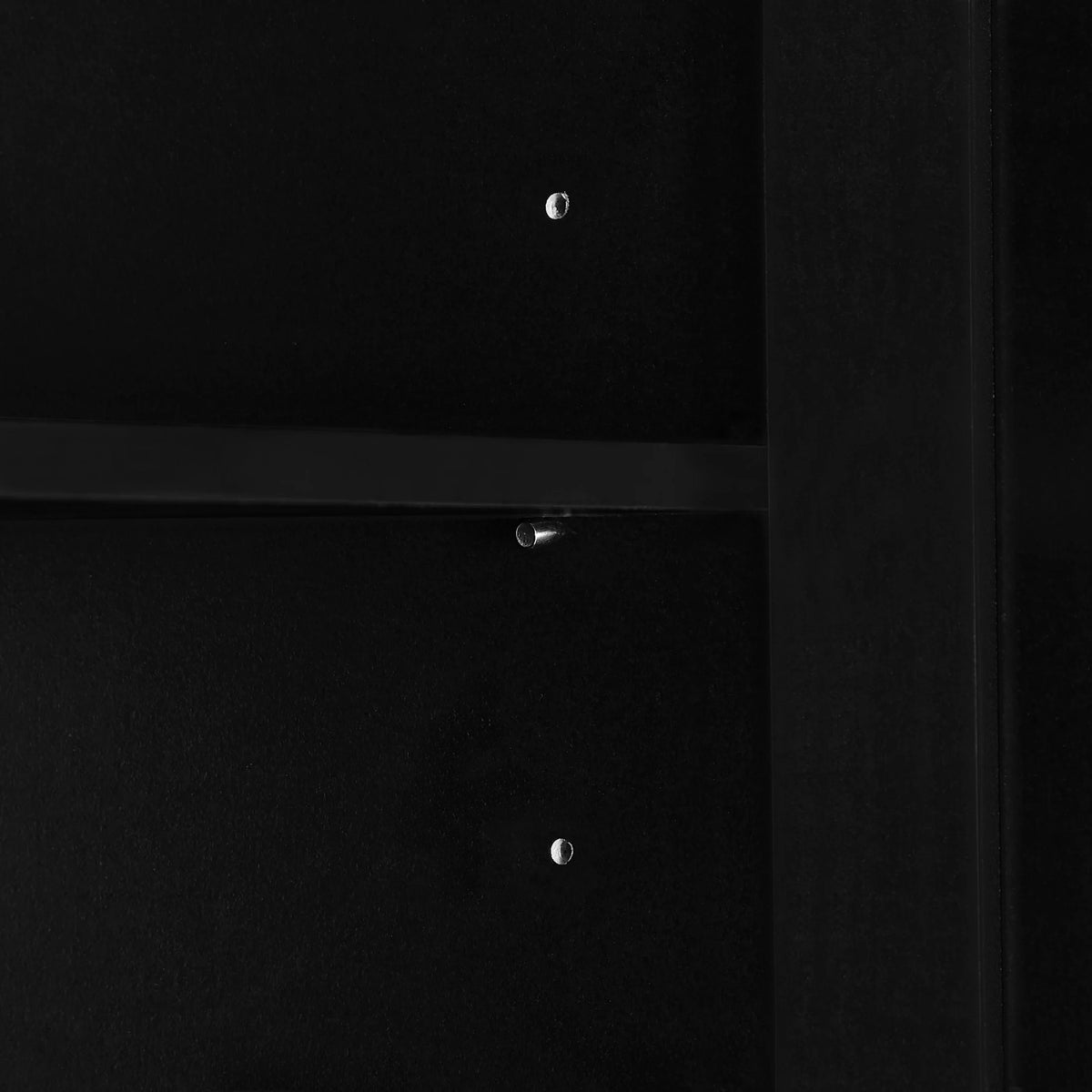 Urli Modern Double Door Storage Cabinet with Adjustable Shelves, Black
