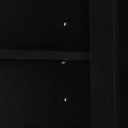 Urli Modern Double Door Storage Cabinet with Adjustable Shelves, Black