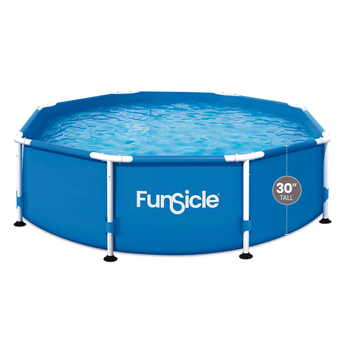 Funsicle 10' x 30" Activity Above Ground Swimming Pool Set with 2-in-1 Pump, Round Frame
