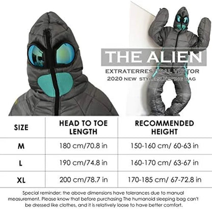 Adult Lite Wearable Sleeping Bag Warming Camping Sleeping Bag Lazy Travelling Easy Carrying for Walking Hiking Camping Outdoor Hello