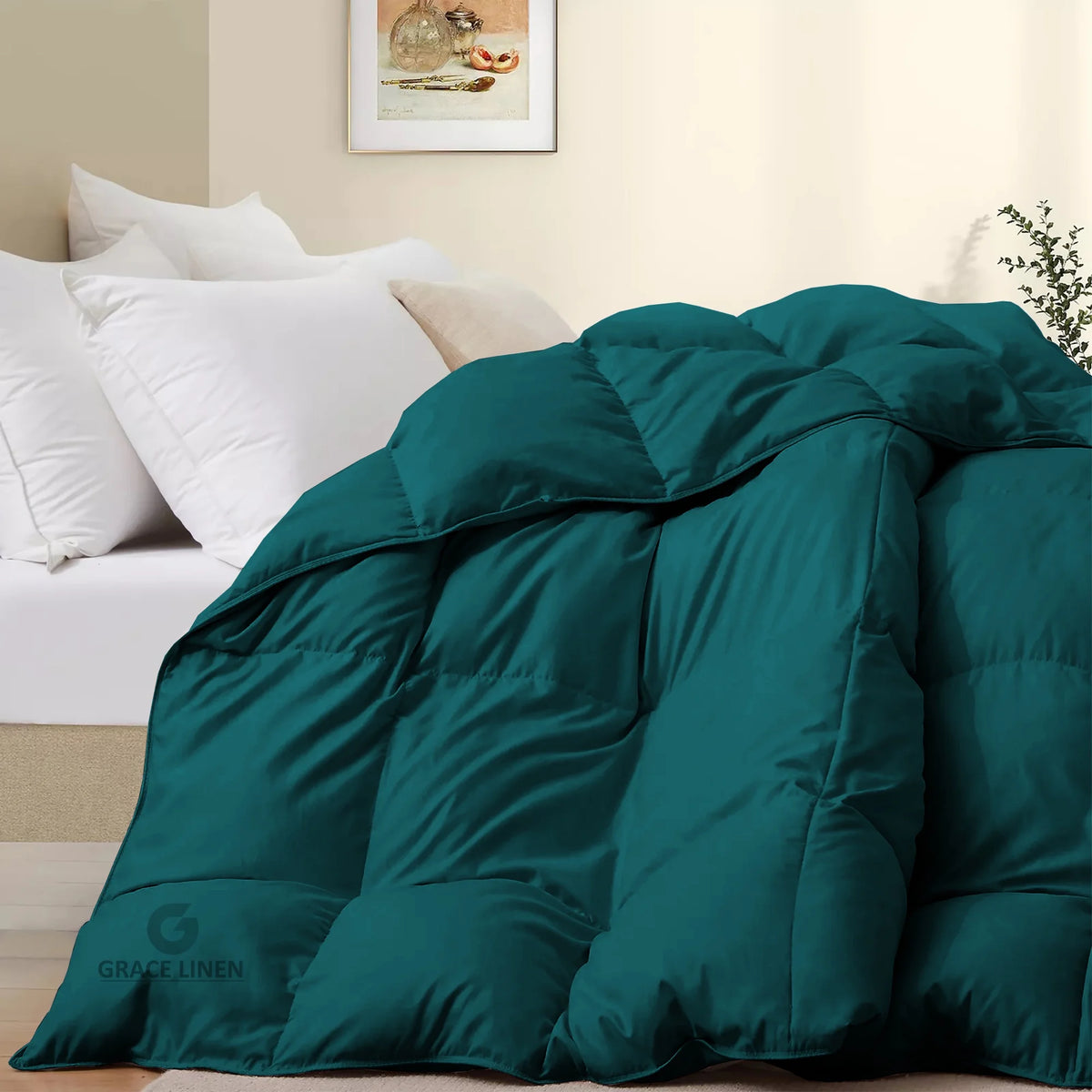 Bedding Comforter Cal King Size, Duvet Insert, Quilted Comforter with Corner Tabs, All Season Lightweight Quilt, Down Alternative Hotel Comforter Cal King Size 96X102 Baby Pink