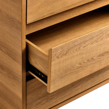 Better Homes & Gardens Juliet 3 Drawer Nightstand with USB, Light Honey