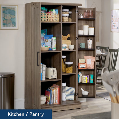 Sauder Homeplus Storage Cabinet, Sienna Oak Finish