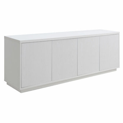 Evelyn&Zoe Hanson Rectangular TV Stand for TV's up to 75", Black Grain
