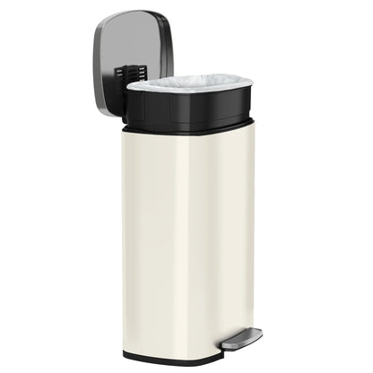 iTouchless SoftStep Stainless Steel Indoor Step Trash Can with Lid 13.2 Gallon Silver (PC13RSS)