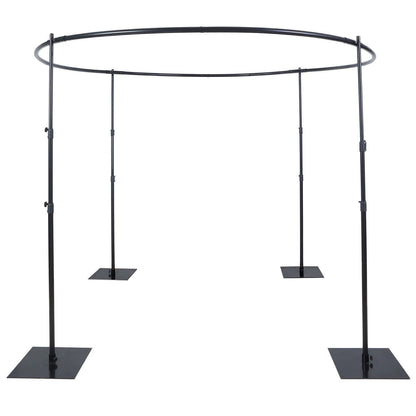 Efavormart 10ft | 4 Post Gold Metal DIY Photography Backdrop Stand, Wedding Arch Canopy Tent
