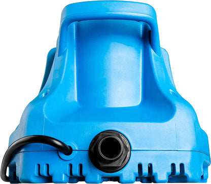 Little Giant APCP-1700 115-Volt, 1/3 HP, 1745 GPH, Automatic, Submersible, Swimming Pool Cover Pump with 25-Ft. Cord, Light Blue, 577301