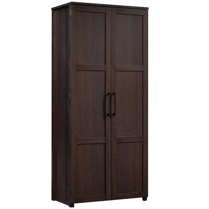 Pemberly Row Contemporary Engineered Wood Pantry in White Finish
