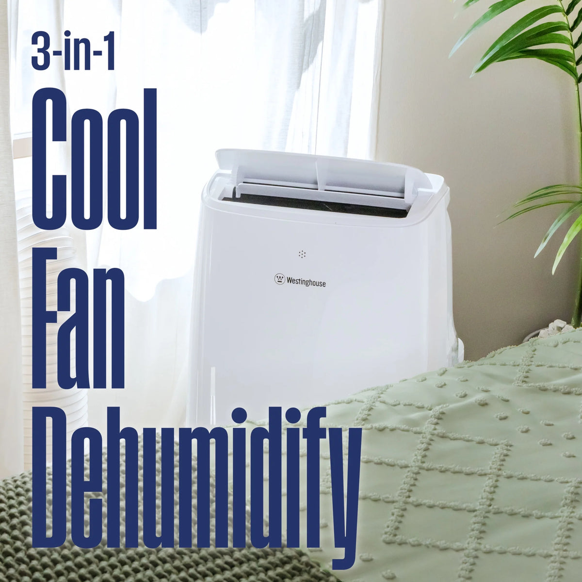 Westinghouse 12,000 BTU Portable Air Conditioner & Dehumidifier with Remote & Smart App, up to 550 Sq Ft