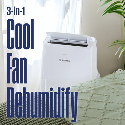 Westinghouse 10,000 BTU Portable Air Conditioner & Dehumidifier with Smart App, for Rooms Up to 450 sq ft