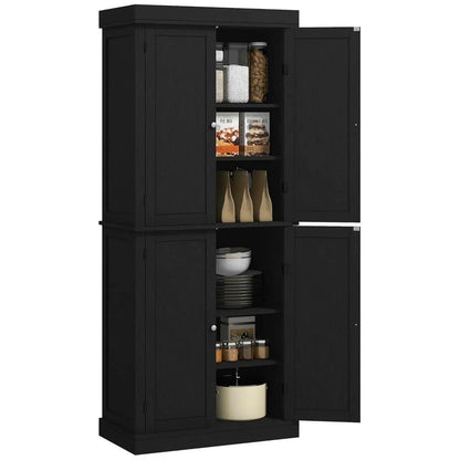 Demi Bonn 72" Large Kitchen Cabinet, Pantry Storage with Doors & Shelves, Freestanding Food Pantry Cabinet, Space-Saving Storage Solution, White