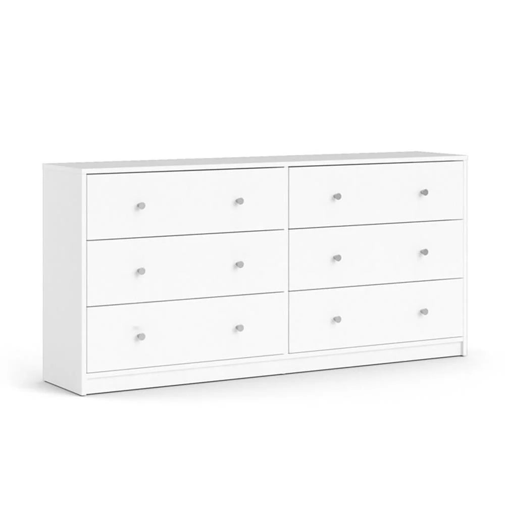 Home Square 4 Piece Bedroom Set With Dresser, Chest and 2 Nightstands in White