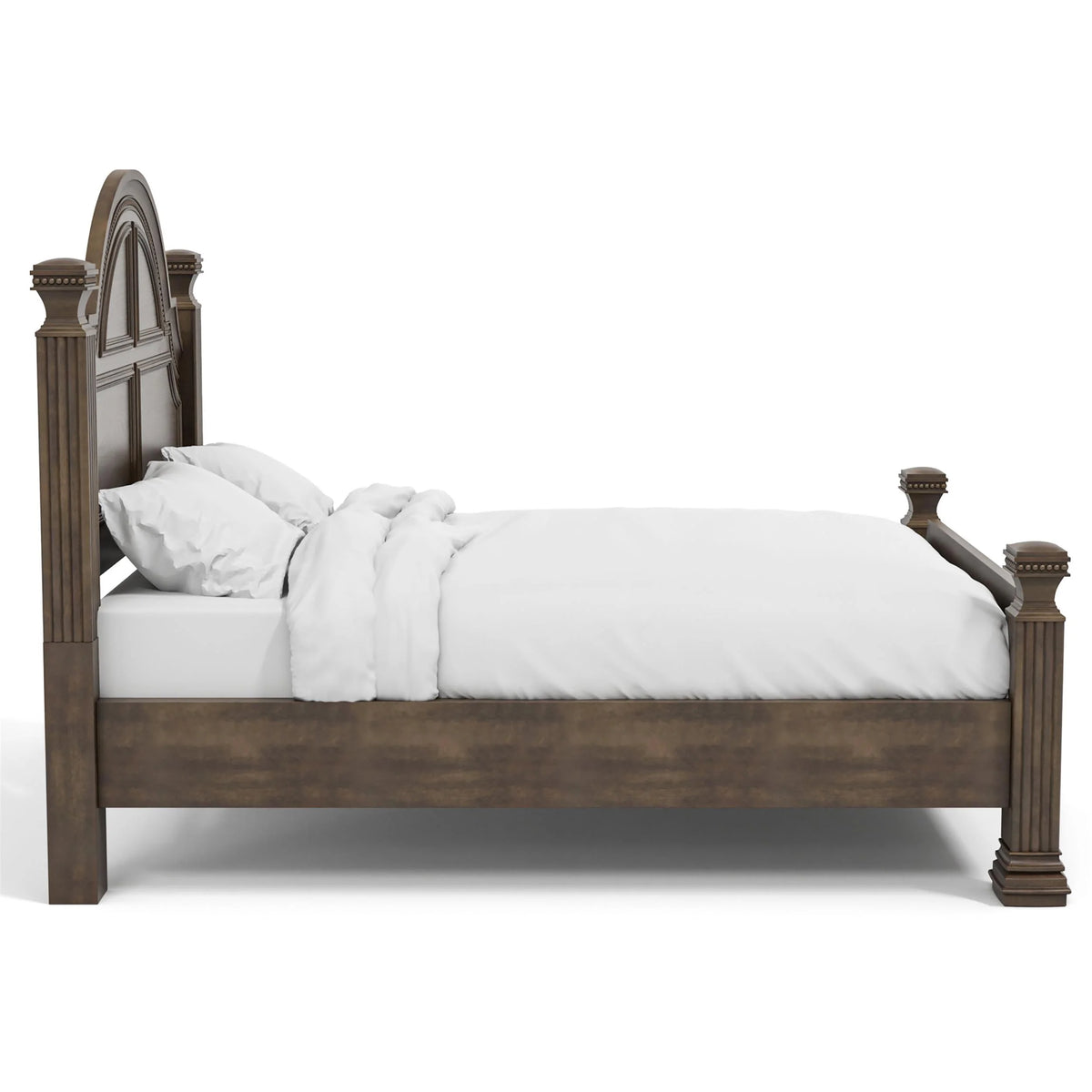FOA Charo 6pc Gray Wood Bedroom Set-King Nightstands??����?��?