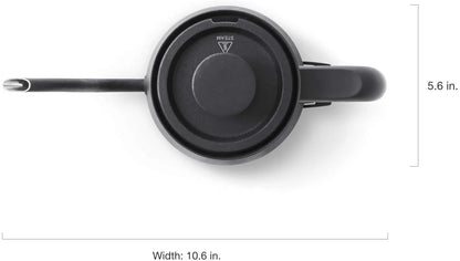 BALMUDA The Kettle | Electric Gooseneck Kettle | Lightweight | Stainless Steel | 0.6L (20fl oz) Capacity | Neon Light Indicator | Perfect for Tea and Coffee | US Version | Black