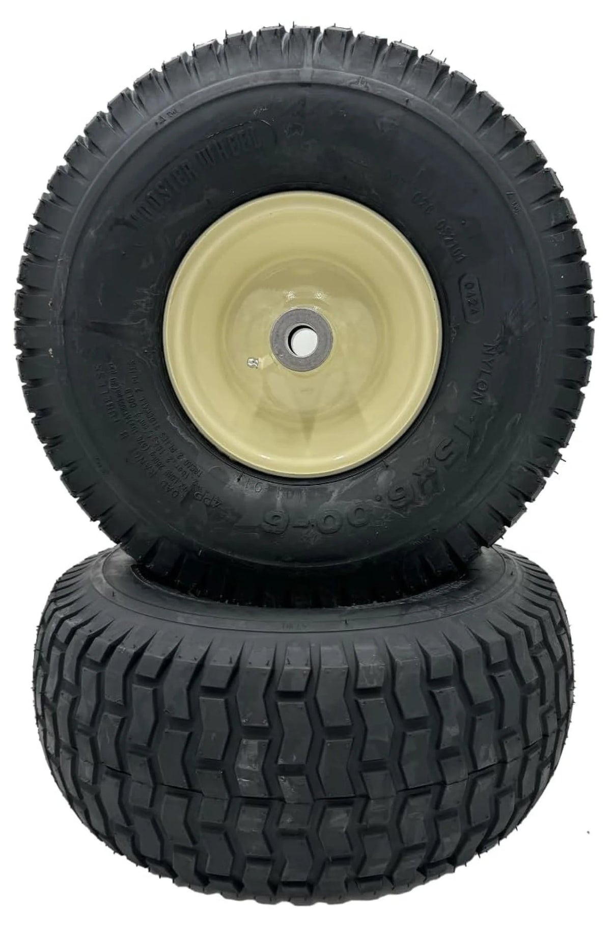 Set of 2-15x6.00-6 Beige Cub Replacement Wheel - Fits 3/4 Inch Axle, 3.39 Offset Hub (Compatible with 634-05166, 634-05166)