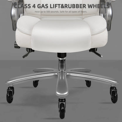 Waleaf Heavy Duty Big and Tall Office Chair 500lbs with Adjustable Lumbar Support,High Back Office Chair for Adults
