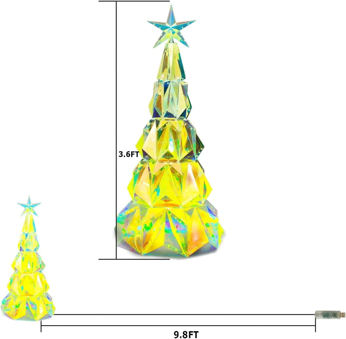 8FT 191 LED Christmas Cone Tree Smart Light with 58 Modes DIY Timer Remote Dimmable Artificial Christmas Tree for Porch Yard Patio Indoor Outdoor Xmas Holiday Decor