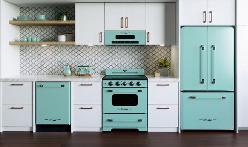 Unique 30' Classic Retro Induction Range, Ocean Mist Turquoise