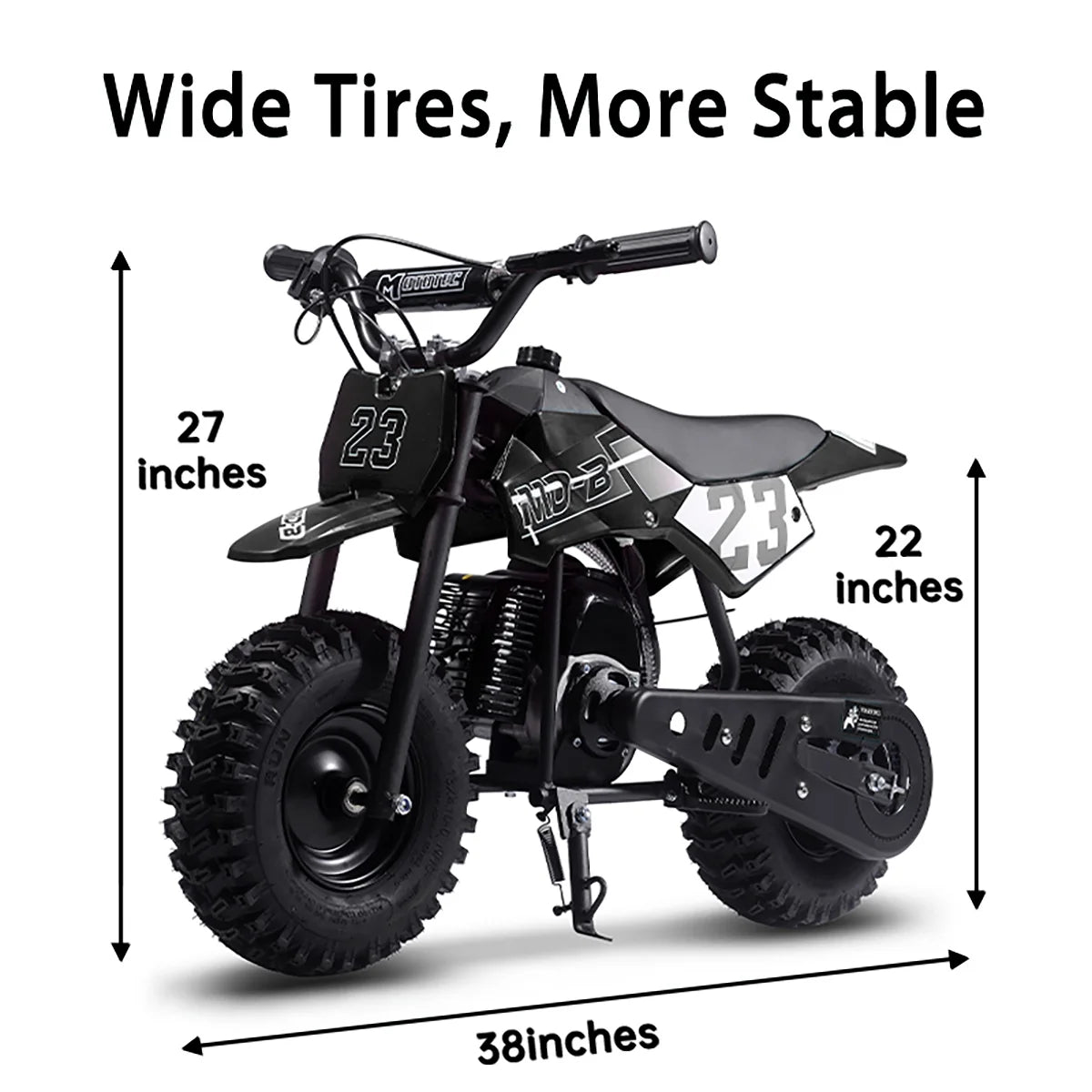 TOXOZERS Dirt Bike for Kids,Gas-Powered Mini Pit Bike with 13 Inch Knobby Tires,25 MPH,Rear Disc Brake,Supports up to 175 lbs,Begin-ner Off Road Motorcycle for Boys Girls,Blue