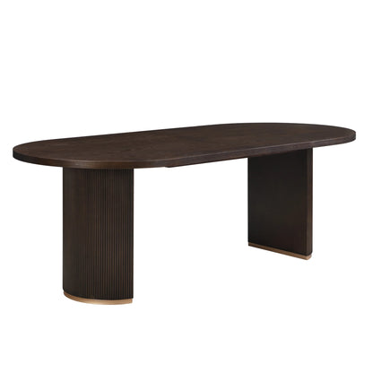Christopher Knight Home Minimalist 88�� Oval Dining Table for 4-6, Espresso
