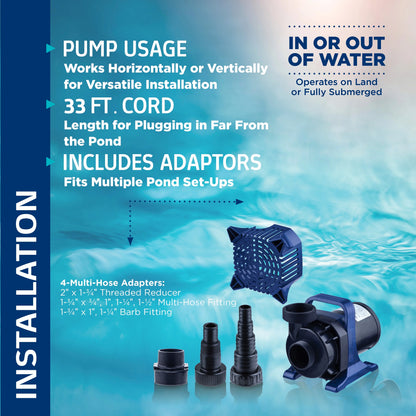 Alpine Corporation 2100 GPH Cyclone Pond Pump Submersible
