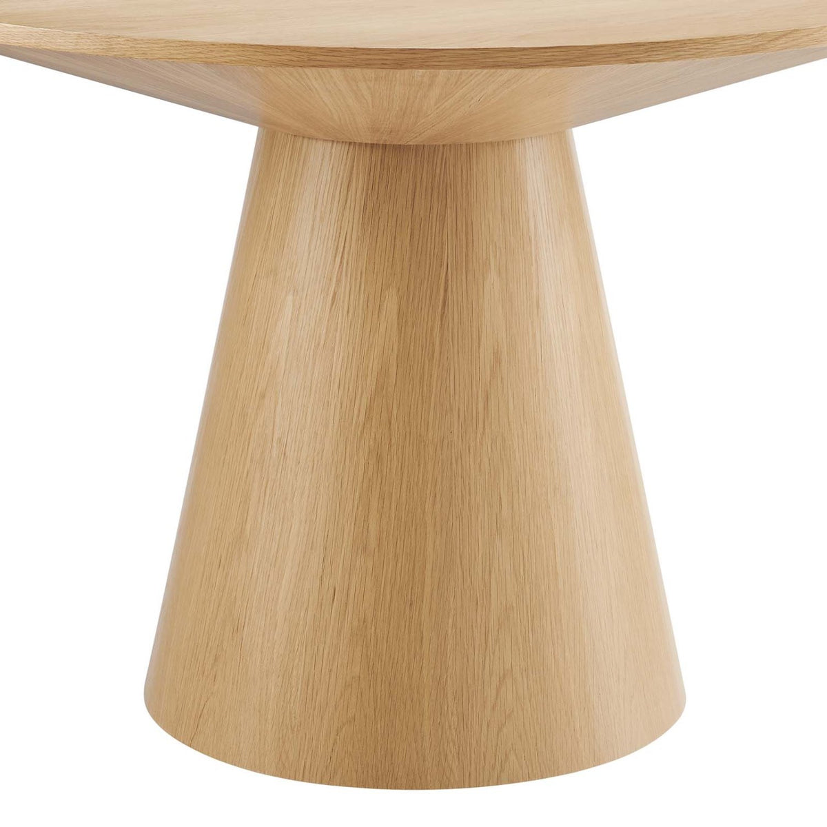 47 Inch Dining Table, Walnut, Wood, Round, Kitchen Cafe Bistro Hospitality Restaurant, Modern Contemporary HB34409
