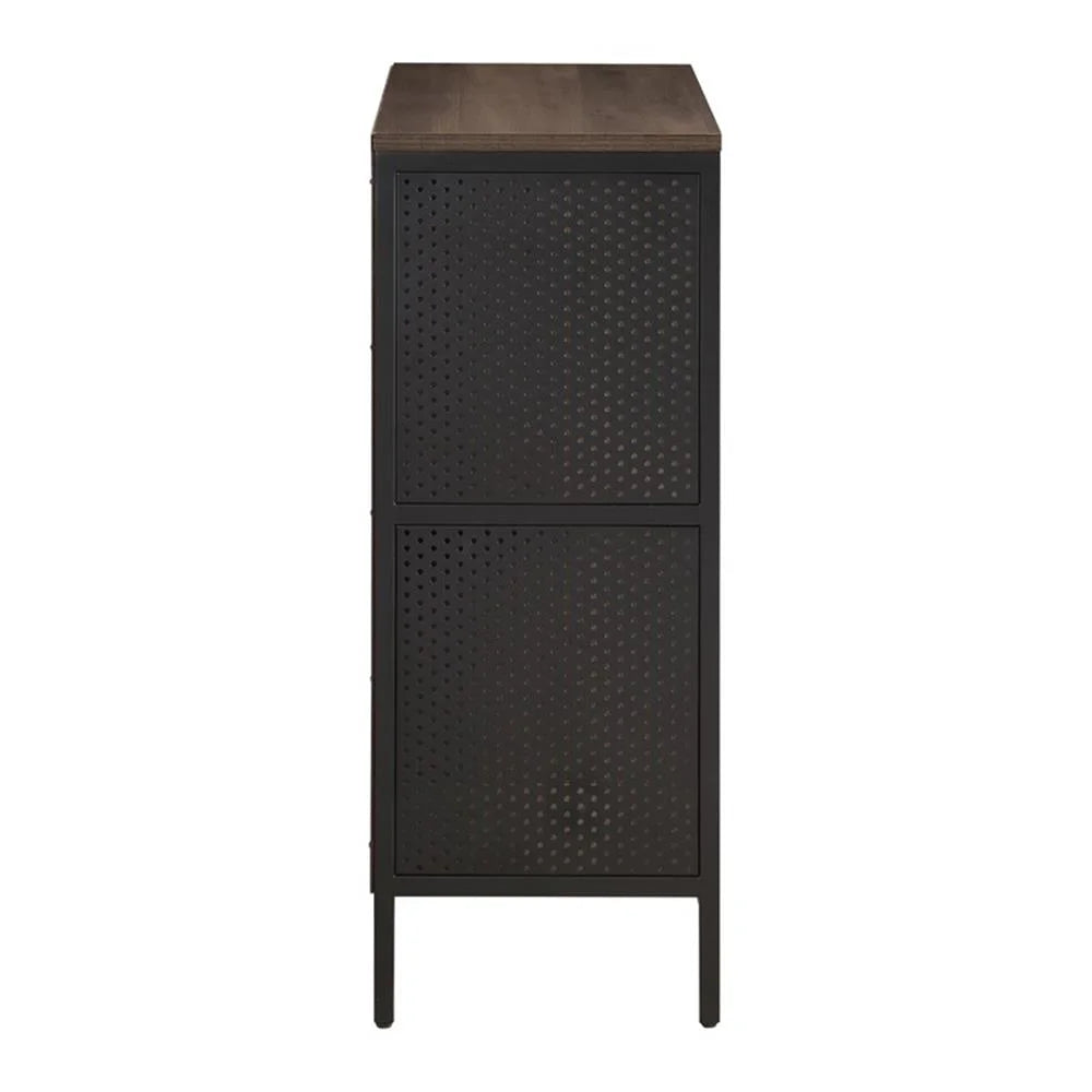 OSP Home Furnishings Ace 4 Cube Storage/Bookcase Engineered Wood in River Oak Finish