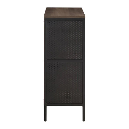 OSP Home Furnishings Ace 4 Cube Storage/Bookcase Engineered Wood in River Oak Finish