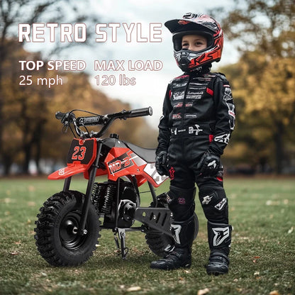 Kids Dirt Bike,Perfect Starter Gas Dirt Bike with Comfortable off-road tires,power Gasoline 49cc Dirt Bike for Kids 8-15,42��28��28in,2-Stroke,Green