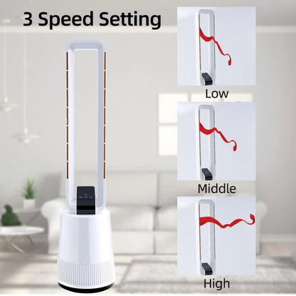 Dubbin 38 in 3-Speed Bladeless Oscillating Electric Household Fan