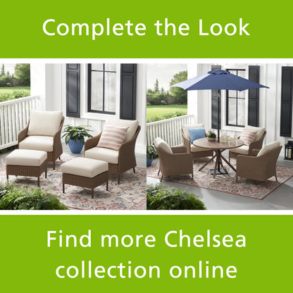 Mainstays Chelsea 2-Piece Outdoor Wicker Chairs, 2 Pack