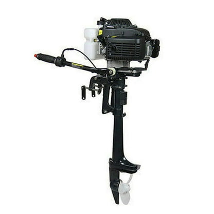 4 Stroke 4HP Outboard Motor Boat Engine, 52CC Heavy Duty Fishing Outboard Motor Boat Engine CDI Air Cooling, 400mm Short Shaft(4 Stroke 4HP,15.7inch Short Shaft)