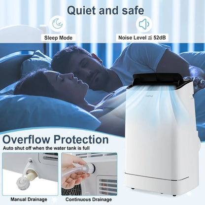 Spaco 15000 BTU Portable Air Conditioner with APP Control and Heat, Small Air Conditioner Portable with Built-in Dehumidifier