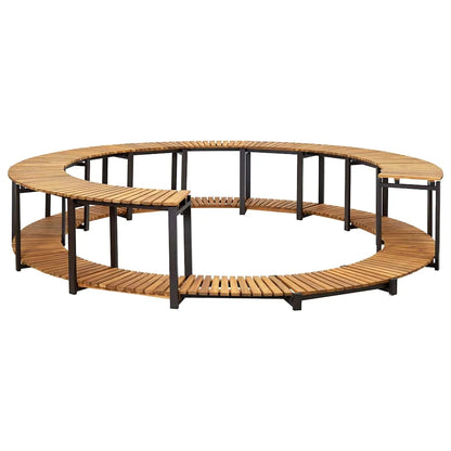 vidaXL Spa Surround 107.5"x20.9" Solid Acacia Wood