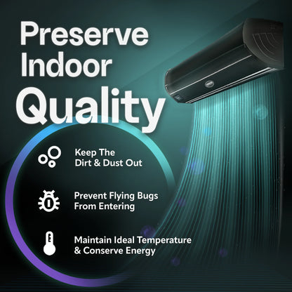 DuraSteel Wall Mounted Air Curtain Fan - Dark 36 Inch Air Door - UL Certified Heavy Duty - Commercial Super Power Indoor Over Door Fan with Door Magnetic Switch by Aerial Titan-2