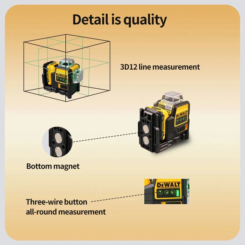 DeWalt? DW089LG 12V Max Laser Level, 3-Way 360 Green Degrees Professional Architectural Laser, Rotary and Linear Laser Levels???for Laser for Home Renovation Layout or Architectural Design