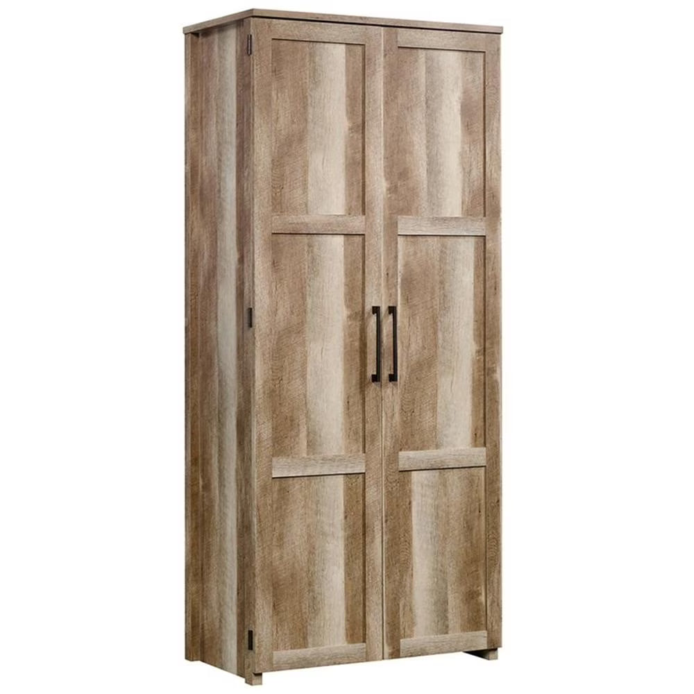Pemberly Row Contemporary Engineered Wood Pantry in White Finish