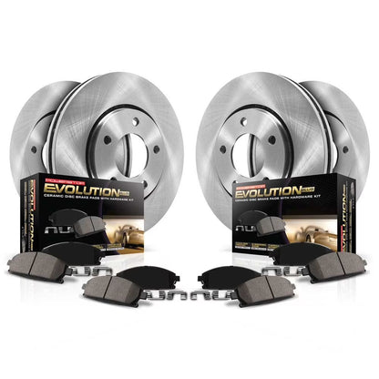 Power Stop Front and Rear Stock Replacement Brake Pad and Rotor Kit KOE2718