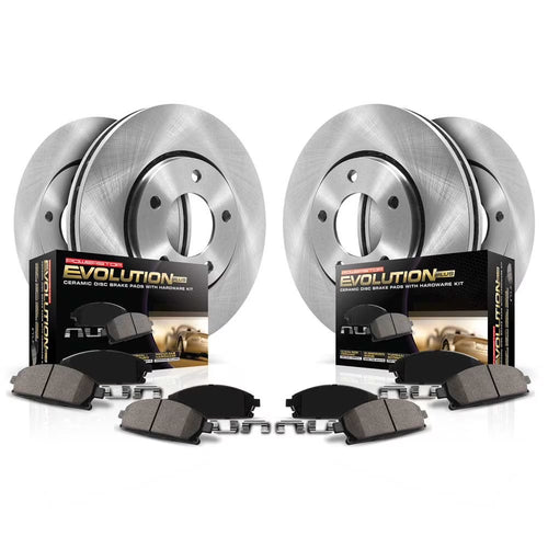 Power Stop Front and Rear Stock Replacement Brake Pad and Rotor Kit KOE2718