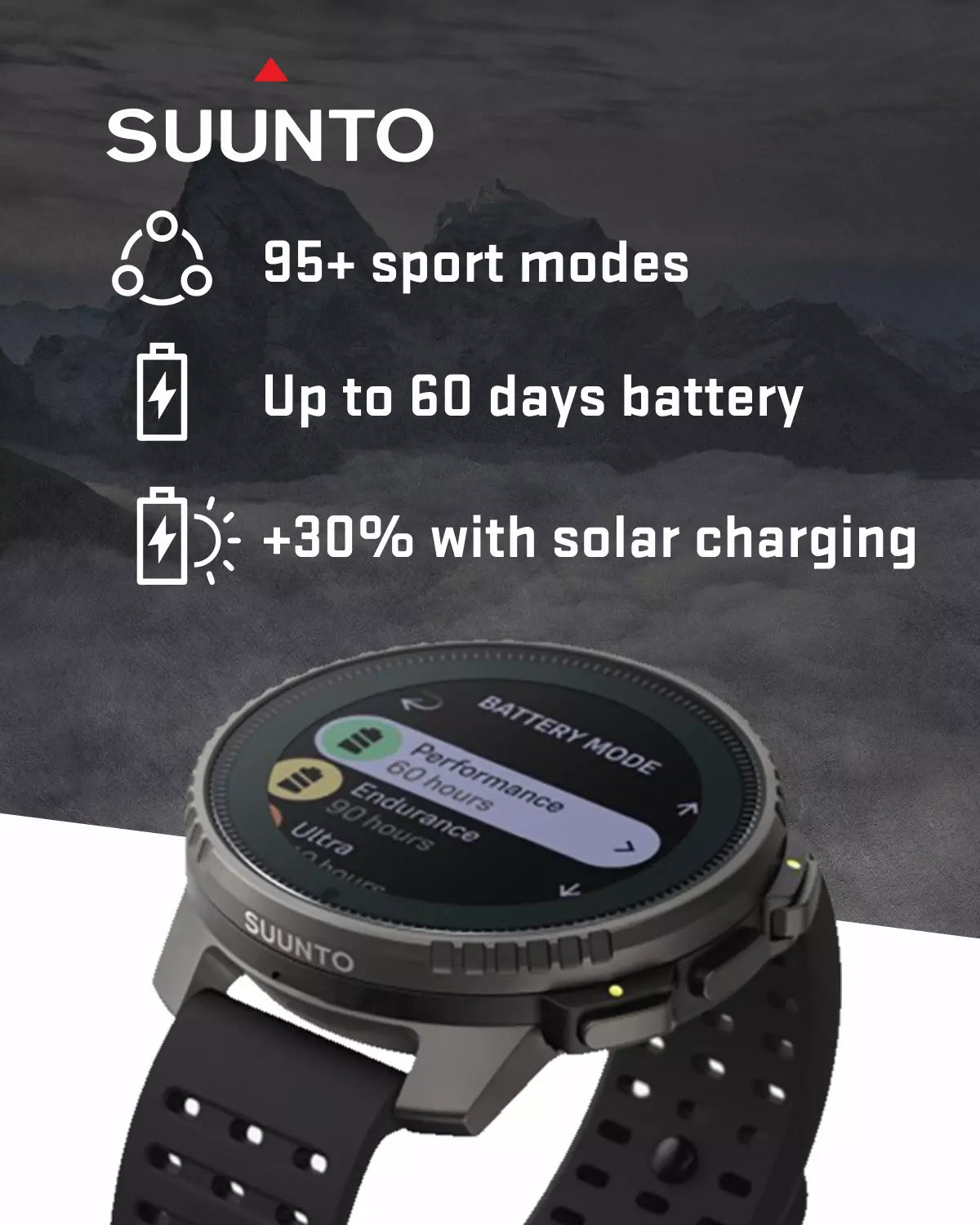 Suunto Vertical Watch, All Black, One Size
