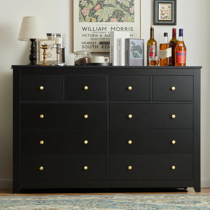 EnHomee White Dresser for Bedroom with 10 Drawers Modern Wood Dressers Chests of Drawers Wide Dresser for Adults