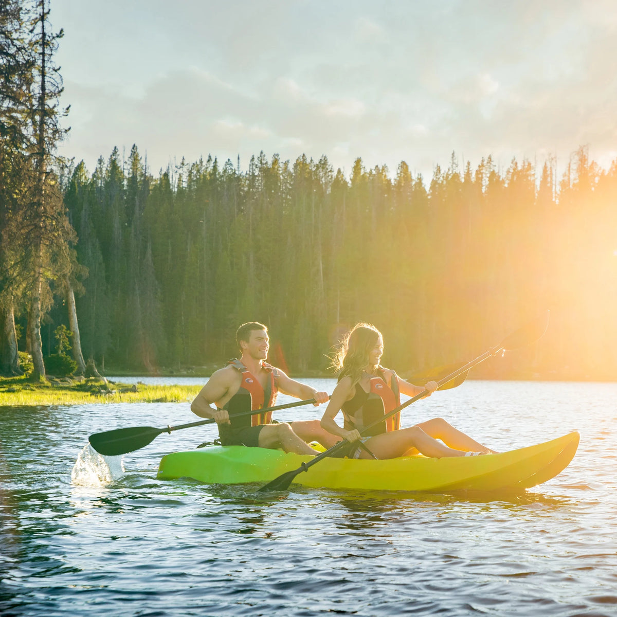 Lifetime Manta 10 ft Tandem Kayak, Yellow, Lime (91071)