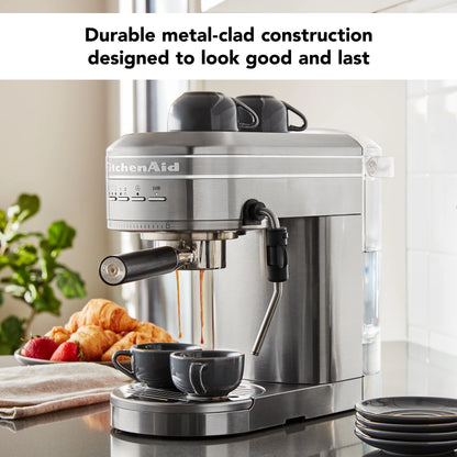 KitchenAid Metal Semi-Automatic Espresso Machine, Empire Red, KES6503