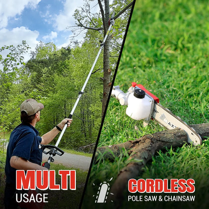 Maxtra Scooters 16ft 2 Cycle Gas Powered Extendable Pole Saws, Anti-Vibration System
