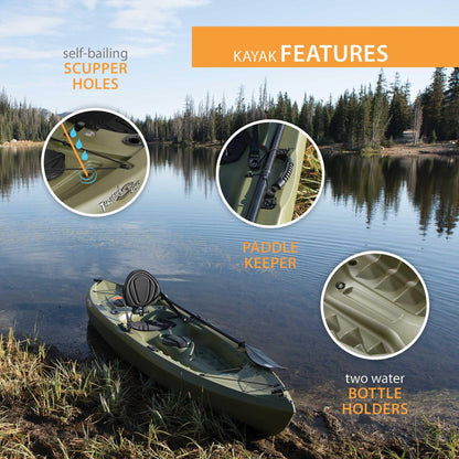 Lifetime Tamarack Angler 100 Fishing Kayak - Olive Green (90539)