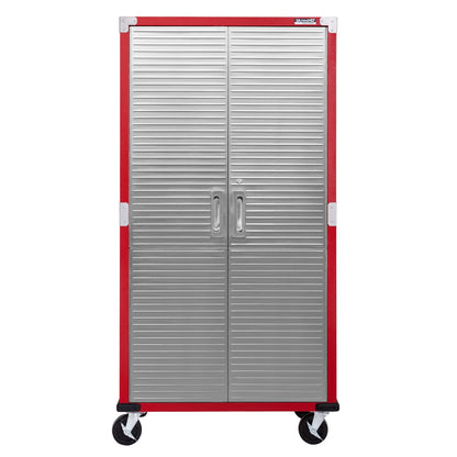 Seville Classics UltraHD Steel Body Lockable Storage Filing Cabinet Organizer Locker Shelving Unit 36" W x 18" D x 72" H, Granite