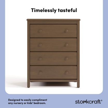 Storkcraft Alpine 4 Drawer Nursery Dresser, White
